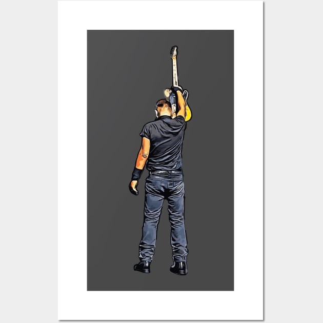 Bruce Springsteen [Silhouette] Wall Art by 3 Guys and a Flick